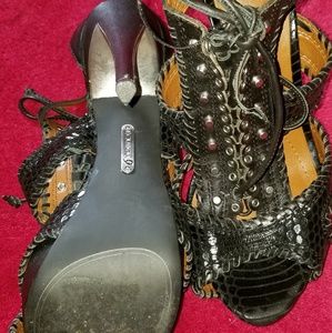 high heels with mirror heels